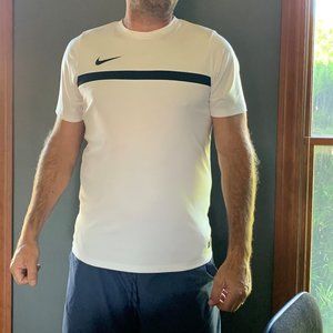 Nike , DRI-FIT, short sleeve shirt, white, Large
